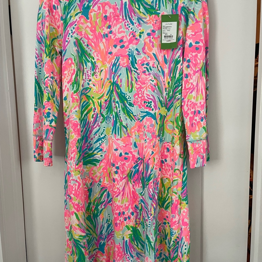 Lilly Pulitzer Pink and Green Floral Dress
